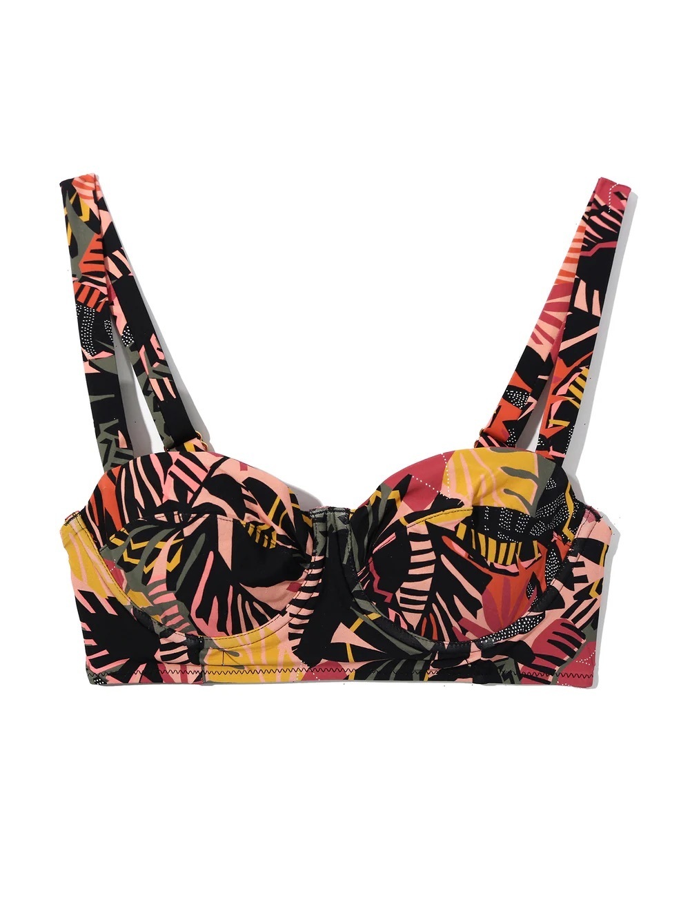 Hanky Panky Tropical Floral Underwire Balconette Bikini Top Size Small